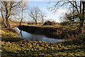 SO8742 : Moat at Earl's Croome by Philip Halling