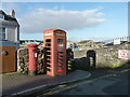 Pillar box and Telephone box in Turnchapel, near Plymouth