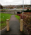 Footpath and cycle route towards an underpass, Pontypool