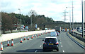 Roadworks on the M1 near Toddington Services