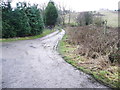 The Binn Royd track at a footpath junction