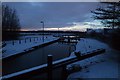 Sankey Canal lock at dawn