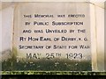 Collyhurst War Memorial (4/7 - Dedication on North Face)