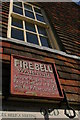 TQ1711 : Fire bell notice on former fire station, Steyning High Street by Christopher Hilton
