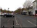 Parking area in the middle of Broad Street, Pershore