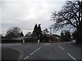 School Road at the junction of Church Road