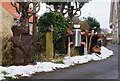 Garden ornaments at Poulter House, Upper Langwith