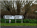 TM4460 : Roadsign on the B1122 Aldeburgh Road by Geographer