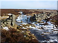 SD9938 : Wall and gateway on Oakworth Moor by John H Darch