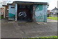 Badger mural in Pencoed town centre