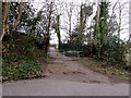 Railings across a footpath, Upper Mill, Pontarddulais