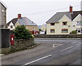 Postbox on a corner in Pontarddulais