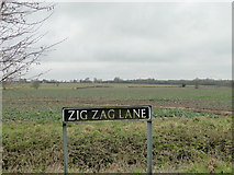 TM2998 : Zig Zag Lane, appropriately named by Adrian S Pye