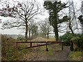 Barrier on Coach Road at end of Crab Tree Plantation