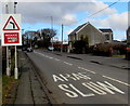 Vague message on a road sign in Pontlliw