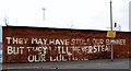 Message on the Wall of the Belfast Ice Dome