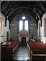 NU1530 : Looking west along the nave, St Hilda's Church, Lucker by Graham Robson