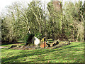 Ruined building by the entrance to Ketteringham Hall