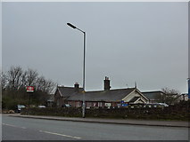 SD1780 : Lamppost outside Millom Railway Station by Basher Eyre