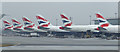 BA tailfins at Heathrow