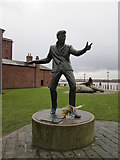 SJ3389 : Billy  Fury  on  Liverpool  Waterfront  River  Mersey  beyond by Martin Dawes