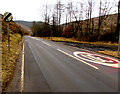 End of the 30 zone along the A4107 west of Cymmer