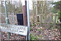 Footpath goes east from Callow Hill