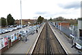 Looking up the line from the footbridge on Egham station