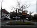 Junction and village sign, Foxearth