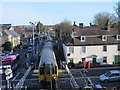 Train leaving Ware station for Hertford East