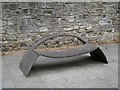 SU4211 : Steel seat at the Bombed Church, High Street, Southampton by Robin Stott