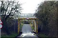 Former railway bridge over the road to Edgcott