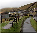 Abergwynfi bench with views of Blaengwynfi