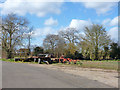 Farming equipment by the lane