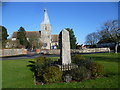 War memorial and St Mary