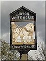 Sibton White Horse pub sign (detail)