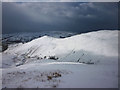 SD6496 : Snow on Castley Knotts and Brown Moor by Karl and Ali