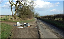TA1166 : Fly tipping on Woldgate Roman Road by JThomas