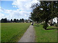 Path along the edge of Basing Hill Park