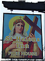 Sign for the St Helens Inn, Chesterfield 