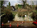 Unstable hillside above Ynysangharad Road, Pontypridd