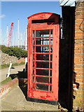 TM2844 : Shabby QE2 telephone box by Adrian S Pye