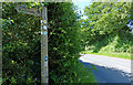 Public footpath marker along the B4204