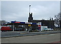 Supermarket service station off Huddersfield Road