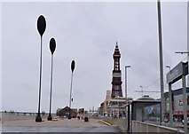 SD3035 : Artworks on Blackpool Promenade by Keith Edkins