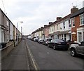 Long row of parked cars, Summers Street, Even Swindon, Swindon