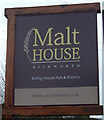 Sign for the Malthouse, Rishworth