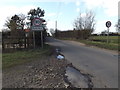 Entering Rushall on Burnthouse Lane