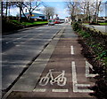 Cycle route alongside London Road, Pembroke Dock