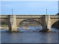 NY9864 : One of the arches of Corbridge Bridge by Mike Quinn